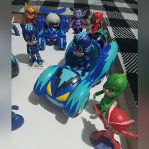 PJ Masks. Lot of 13 Figures, And 3 Riding Devices. Gently Used.